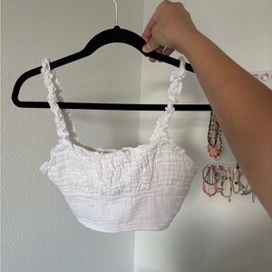 Polly White Cropped Top